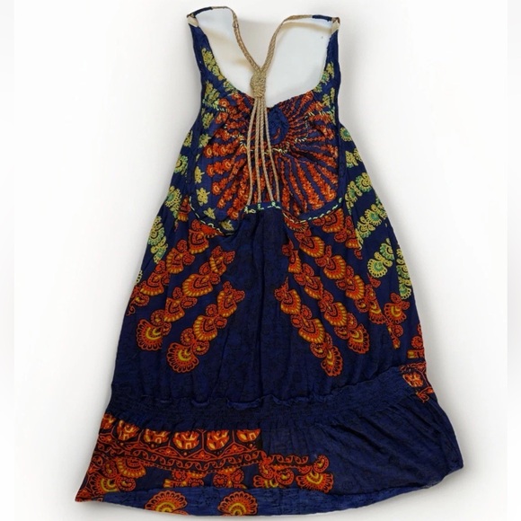 Free People Fireceacker Long Tank/Mini Dress Large Boho Festival Beach Coverup - Picture 3 of 10